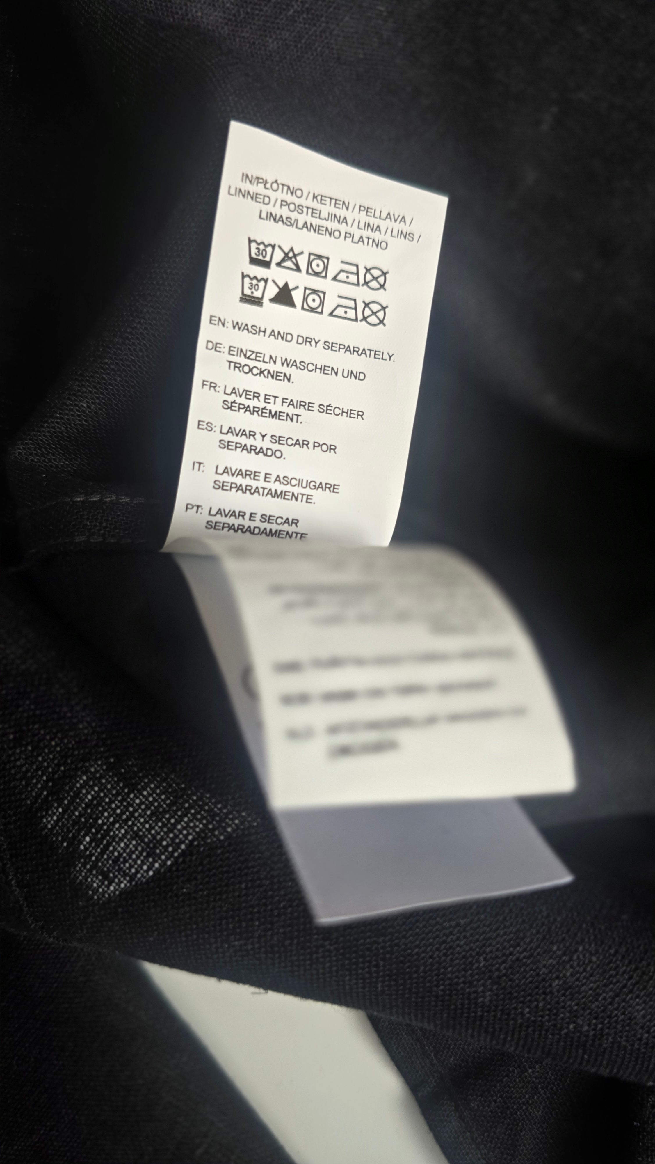 GANT* Black Linen Regular Fit Full Sleeve Shirt