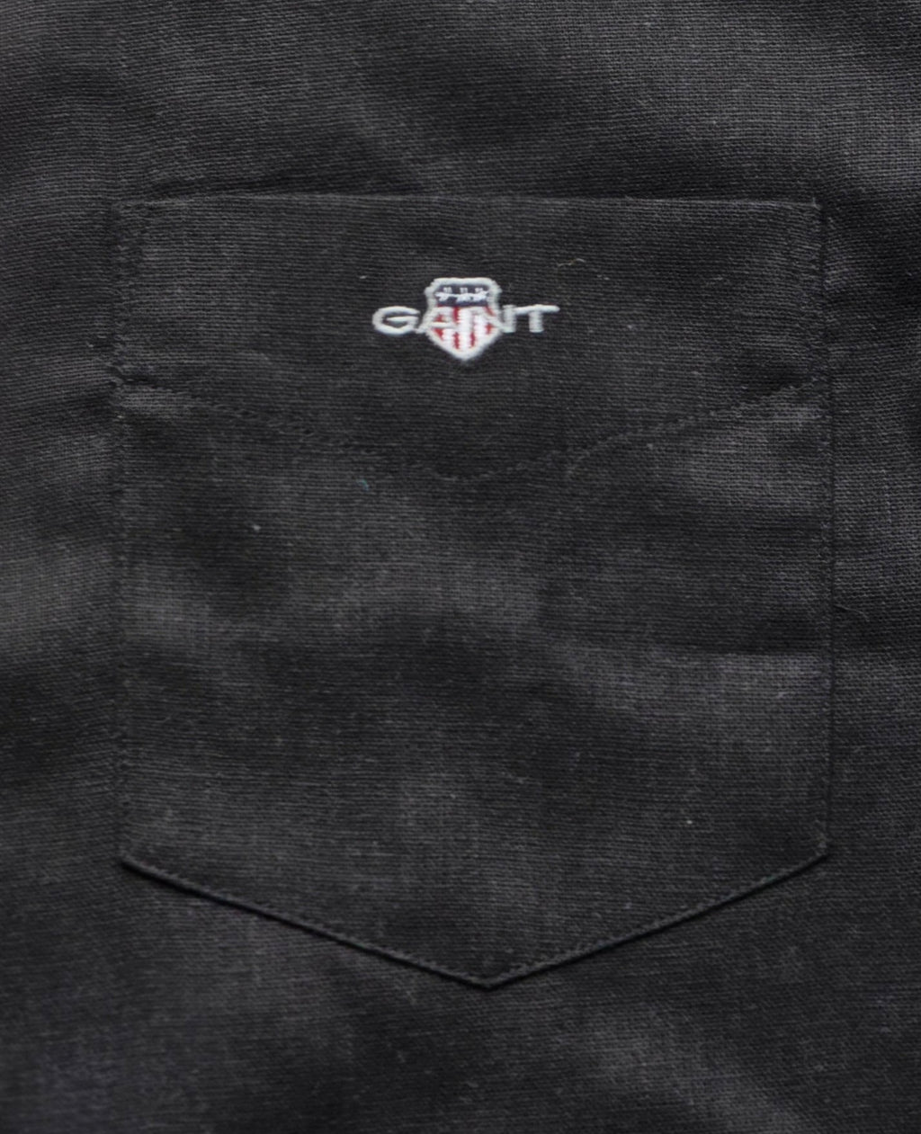 GANT* Black Linen Regular Fit Full Sleeve Shirt