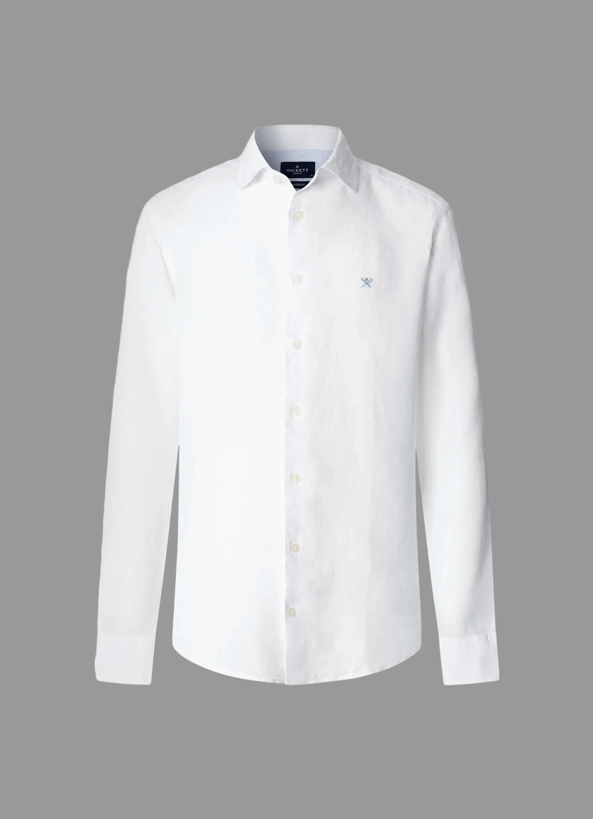 Tailored fit garment dyed linen shirt