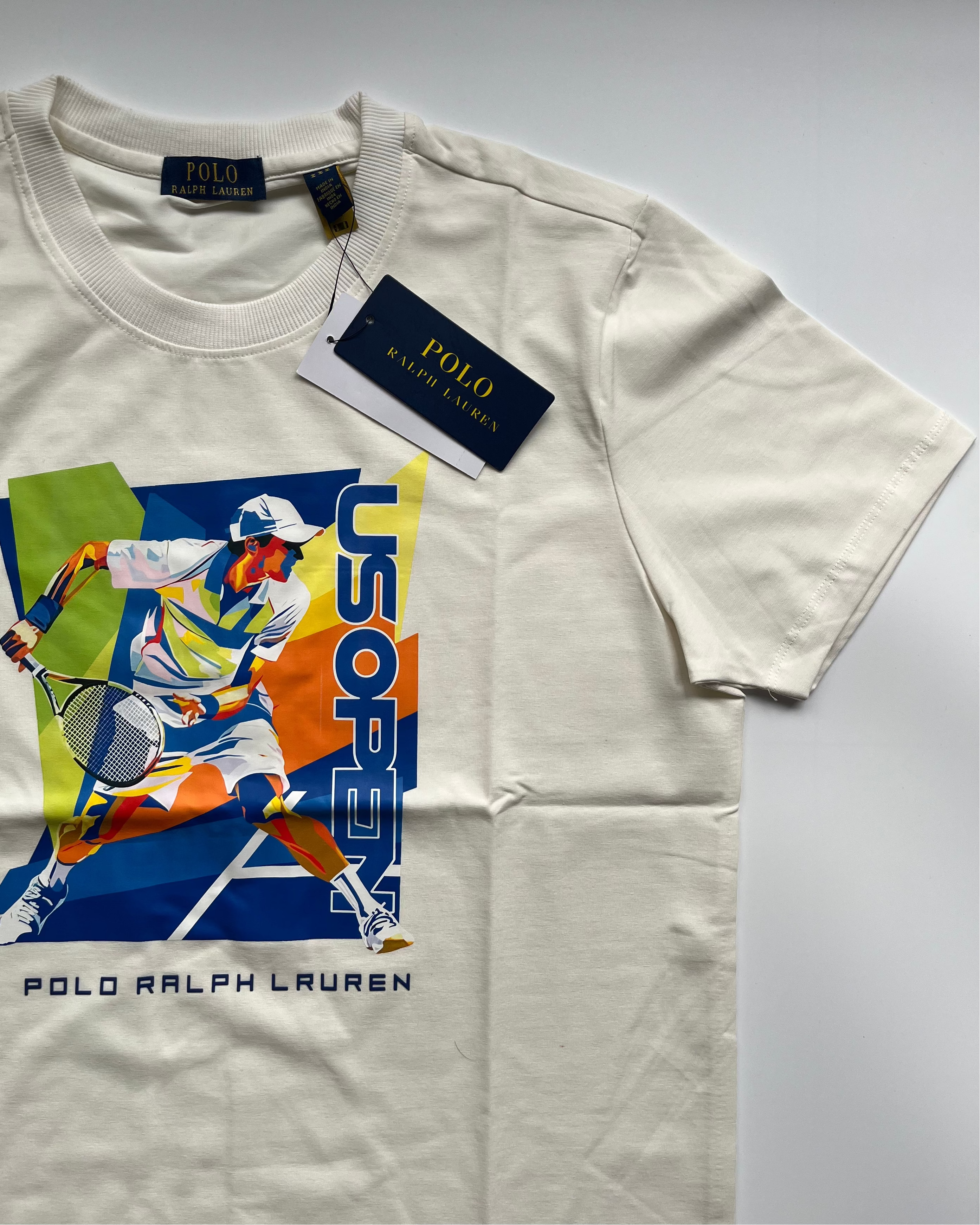 POLO*RL White Tennis US Open Classic Fit Polo T-shirt