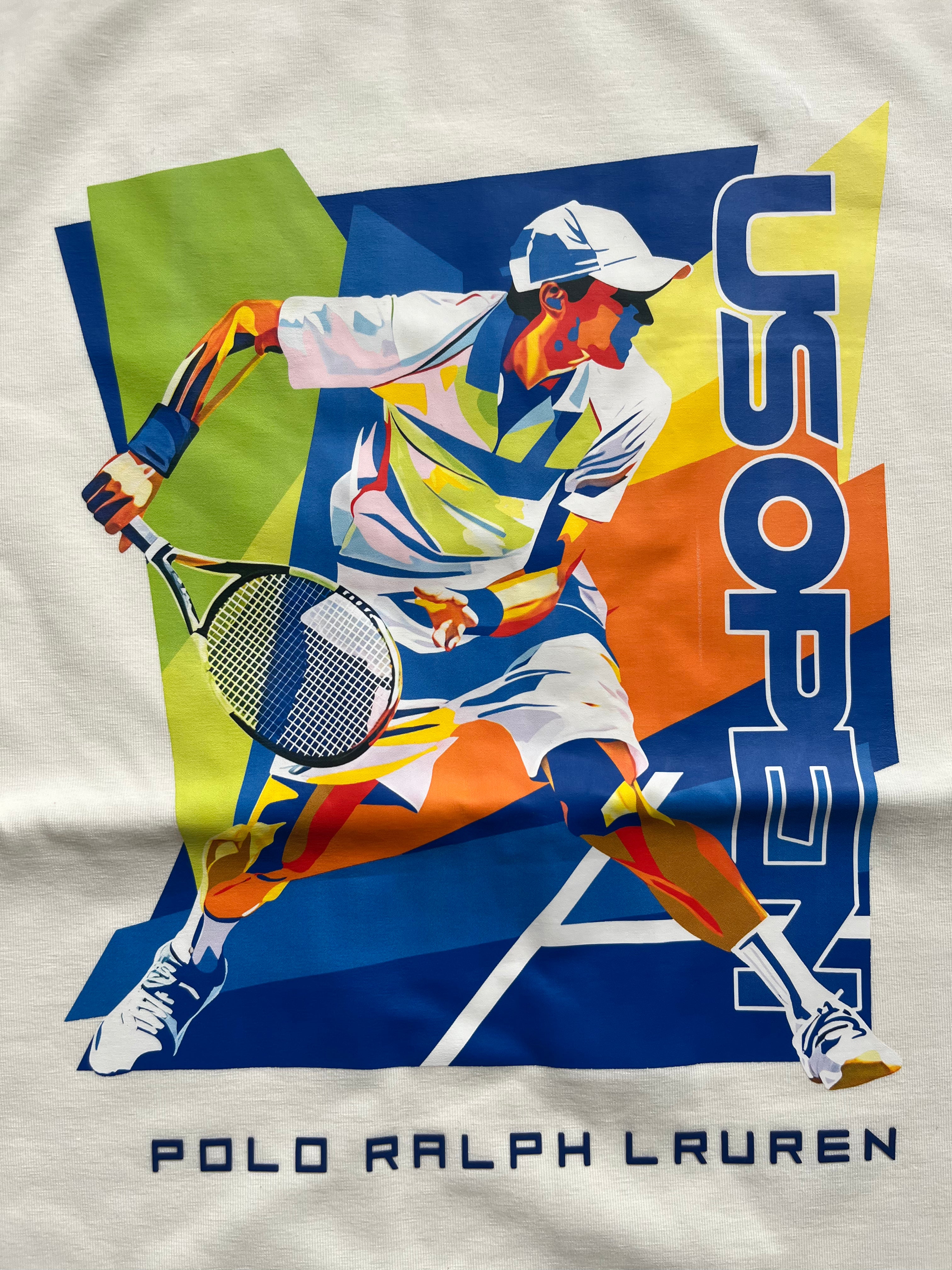 POLO*RL White Tennis US Open Classic Fit Polo T-shirt