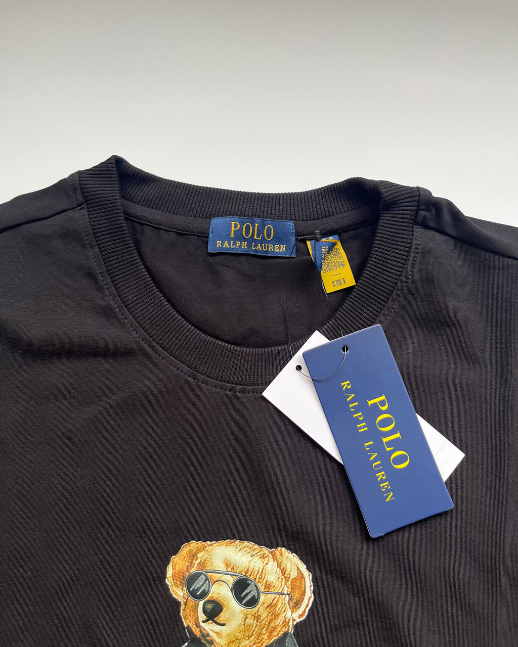 POLO*RL Black US Open Classic Fit Polo Bear T-shirt