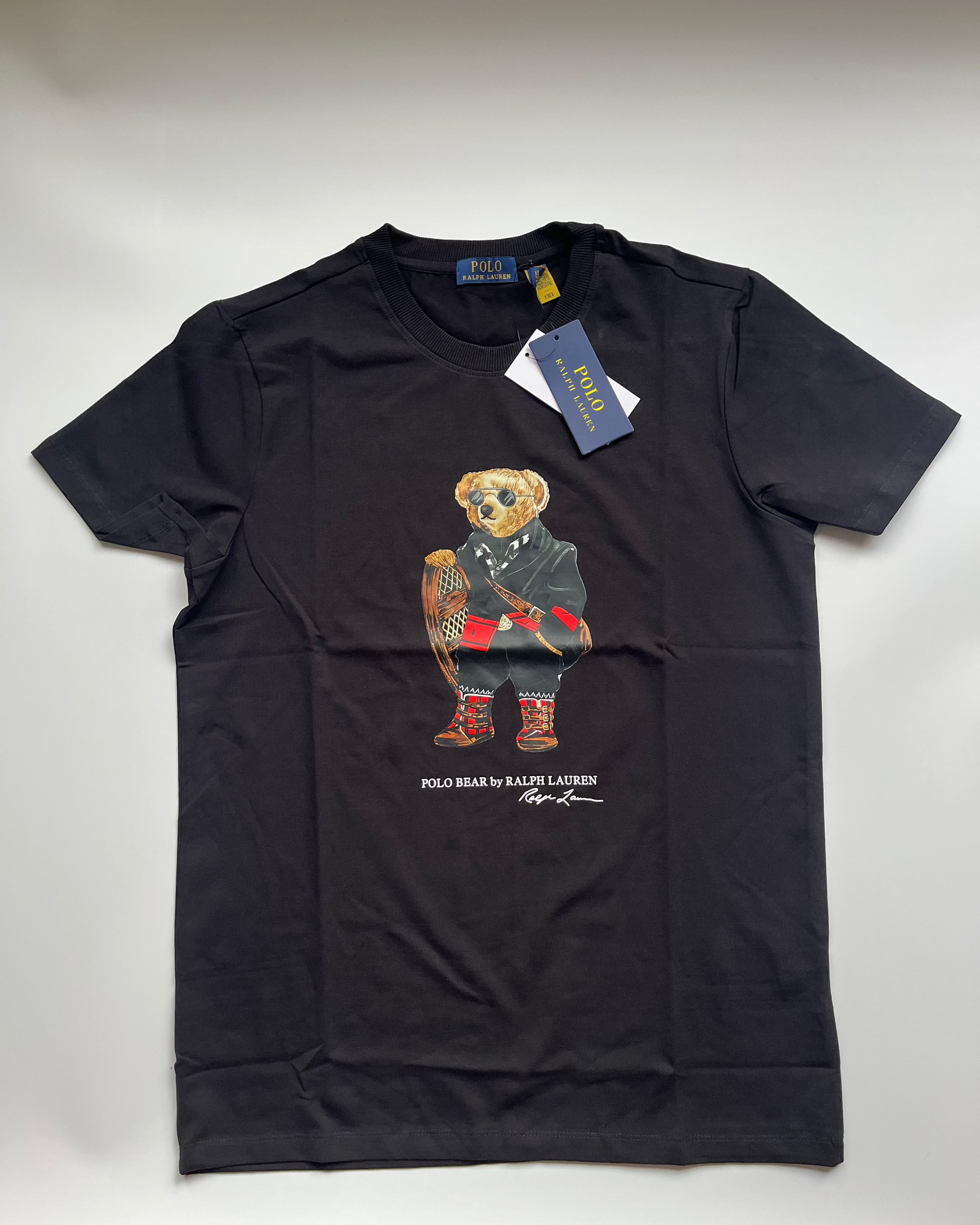 POLO*RL Black US Open Classic Fit Polo Bear T-shirt