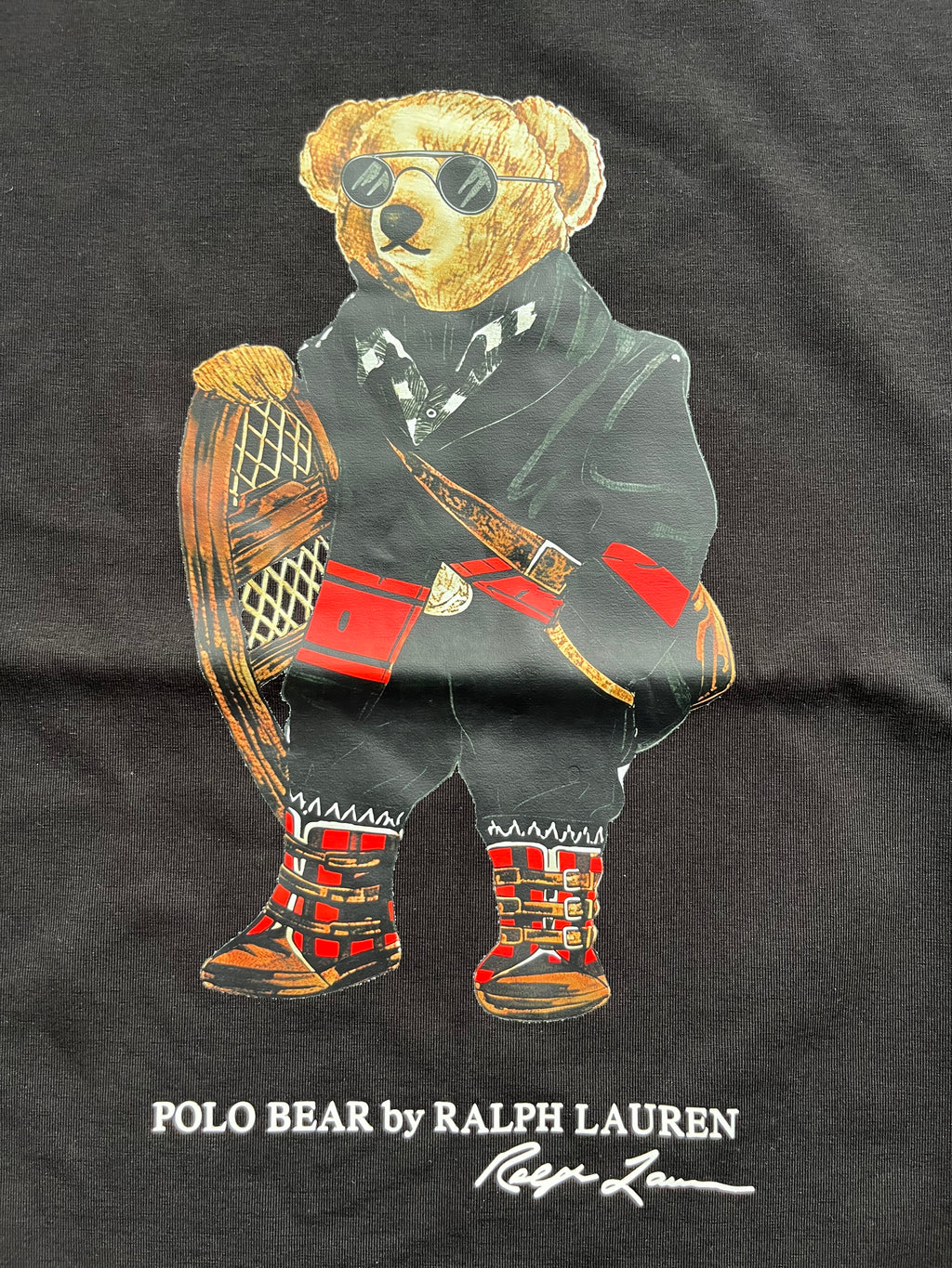 POLO*RL Black US Open Classic Fit Polo Bear T-shirt
