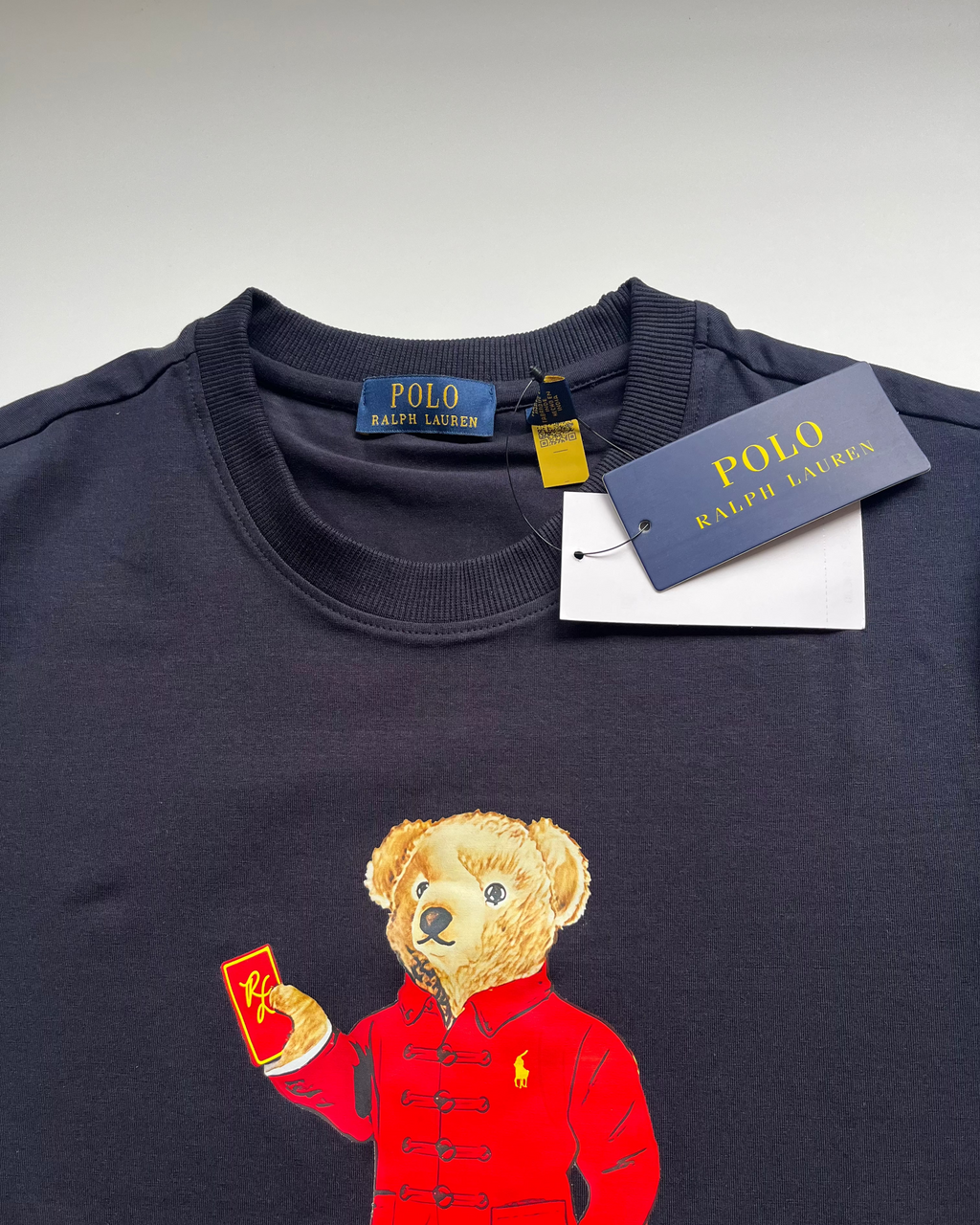 POLO*RL Navy Blue US Open Classic Fit Polo Bear T-shirt