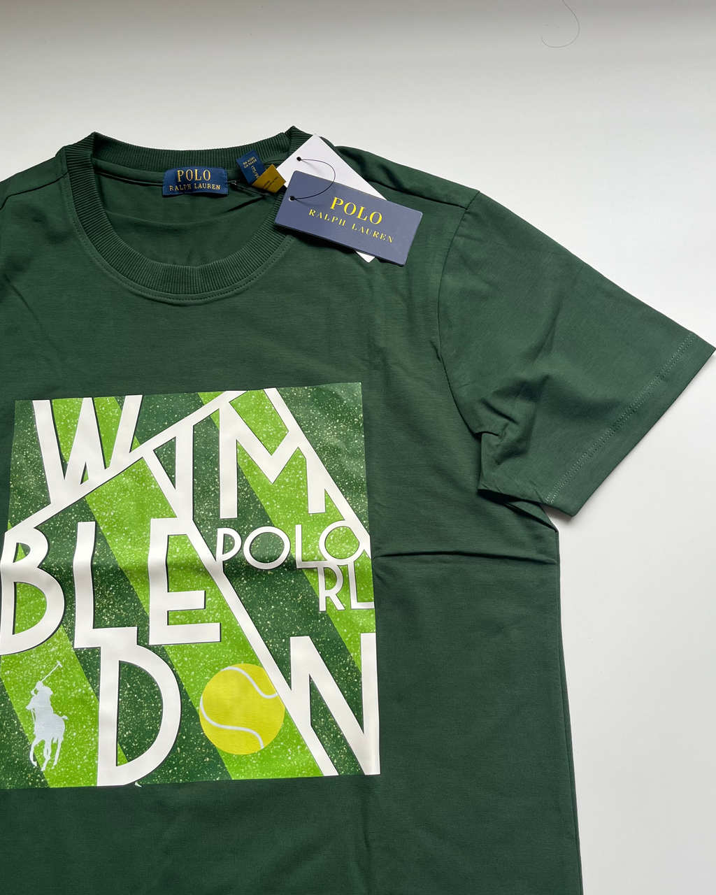 POLO*RL Green Wimbeldon US Open Classic Fit Polo  T-shirt