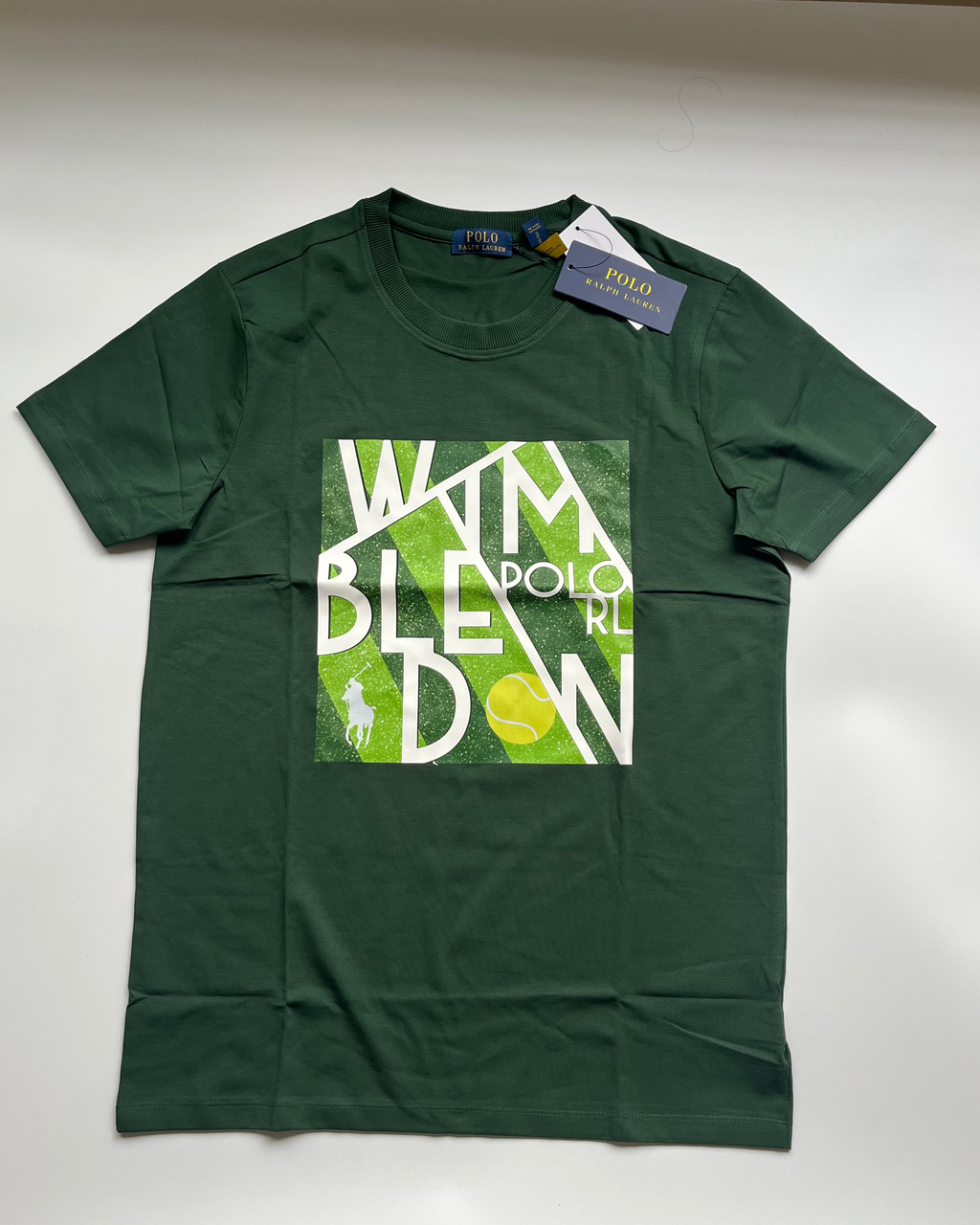POLO*RL Green Wimbeldon US Open Classic Fit Polo  T-shirt