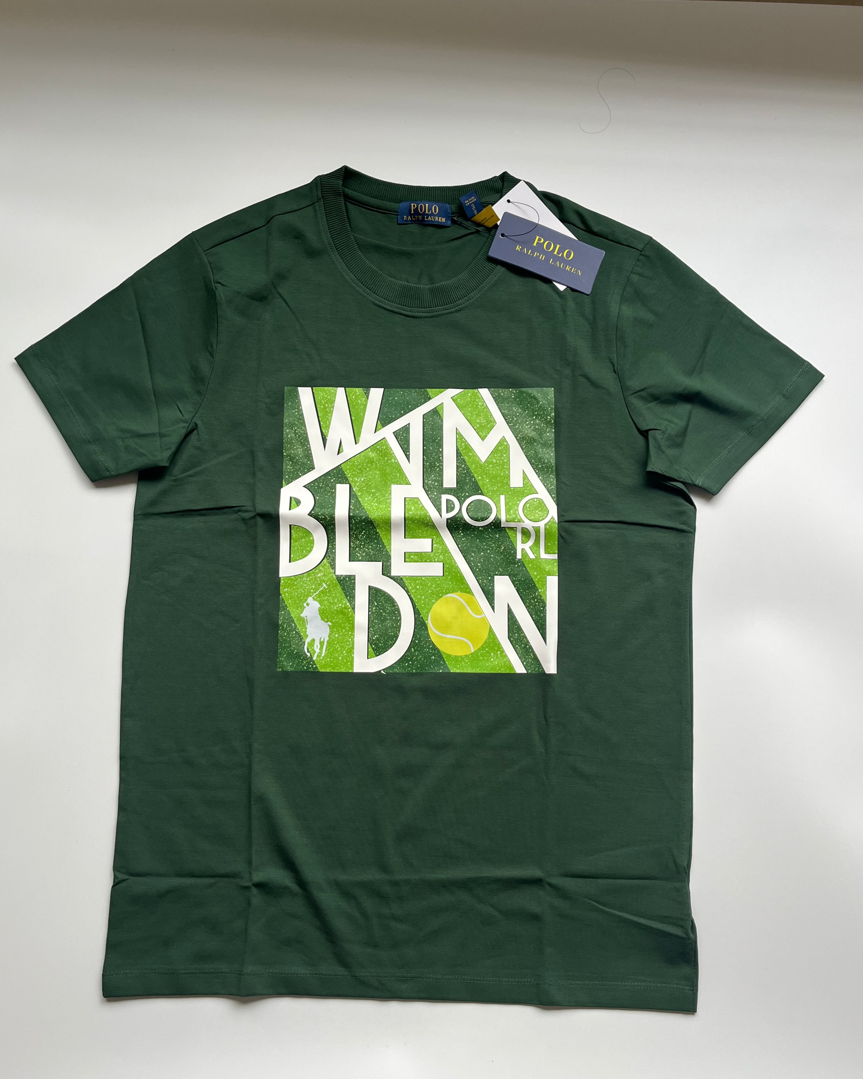 POLO*RL Green Wimbeldon US Open Classic Fit Polo  T-shirt