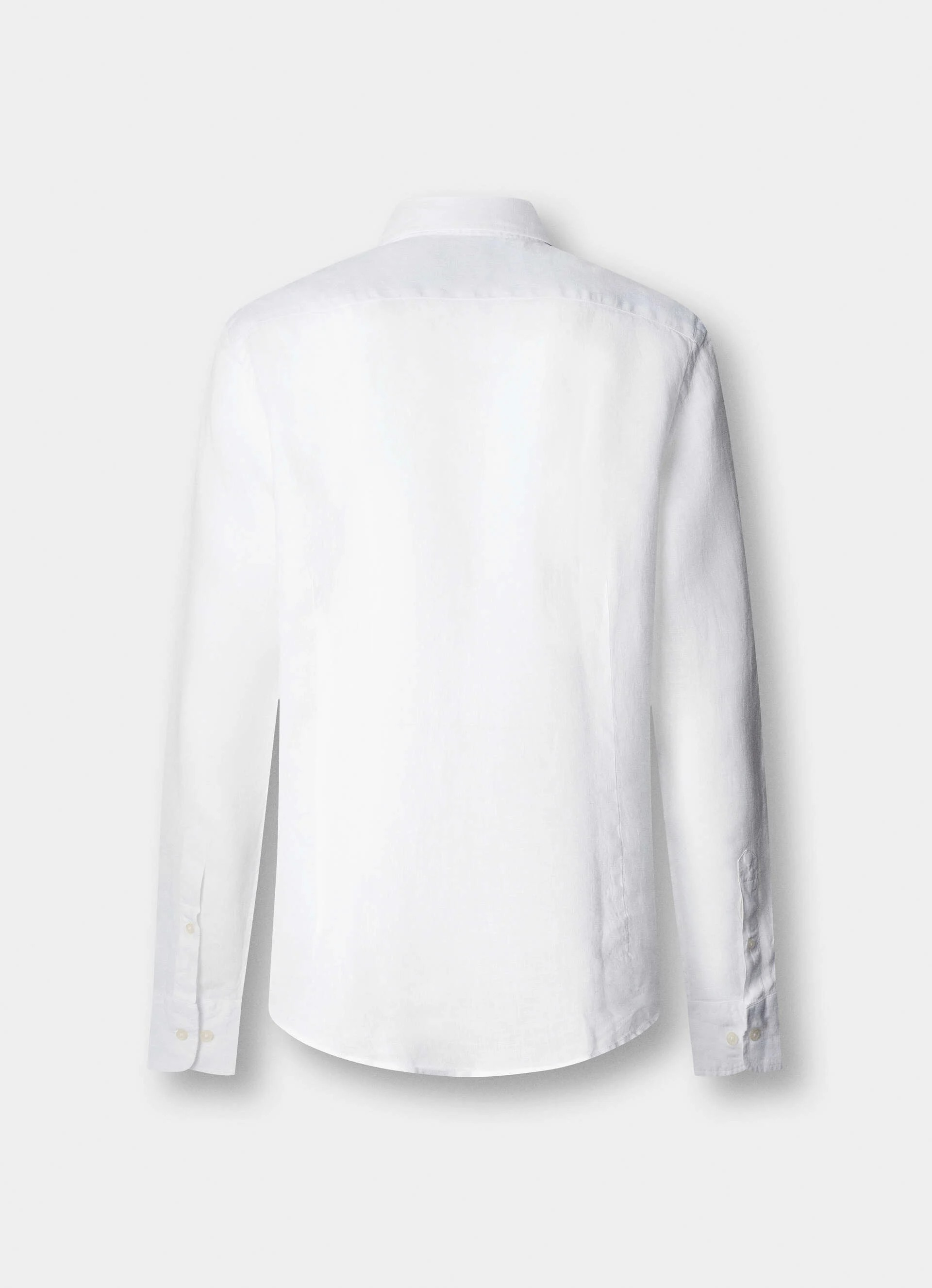 Tailored fit garment dyed linen shirt